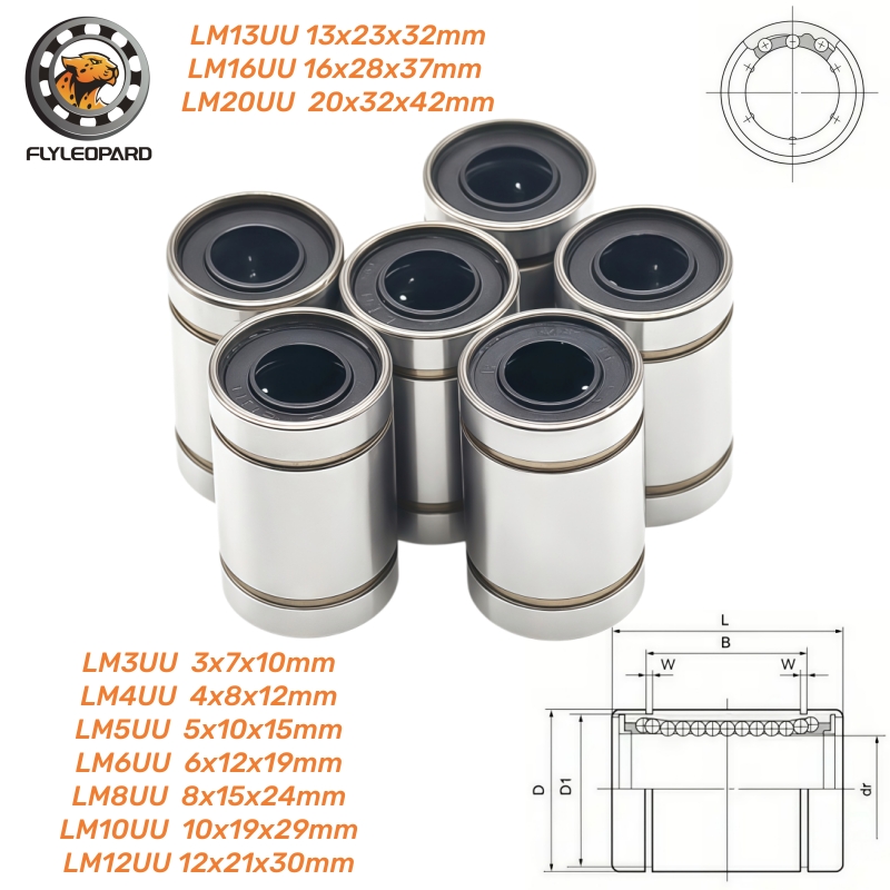 1pcs LM3UU LM4UU LM6UU LM8UU L - Lm8Uu Bearing 评论和价格