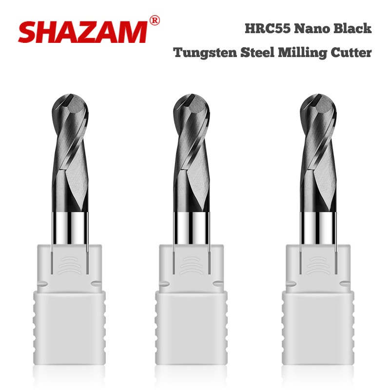 SHAZAM HRC55 2-Flute Ball End  - End Mill Set 评论和价格