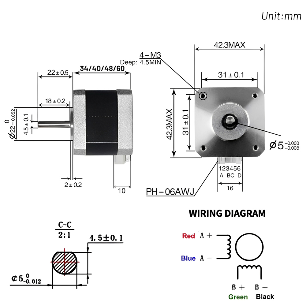 Nema 17 42mm Stepper Motor Ope - Nema 17 Stepper 评论和价格