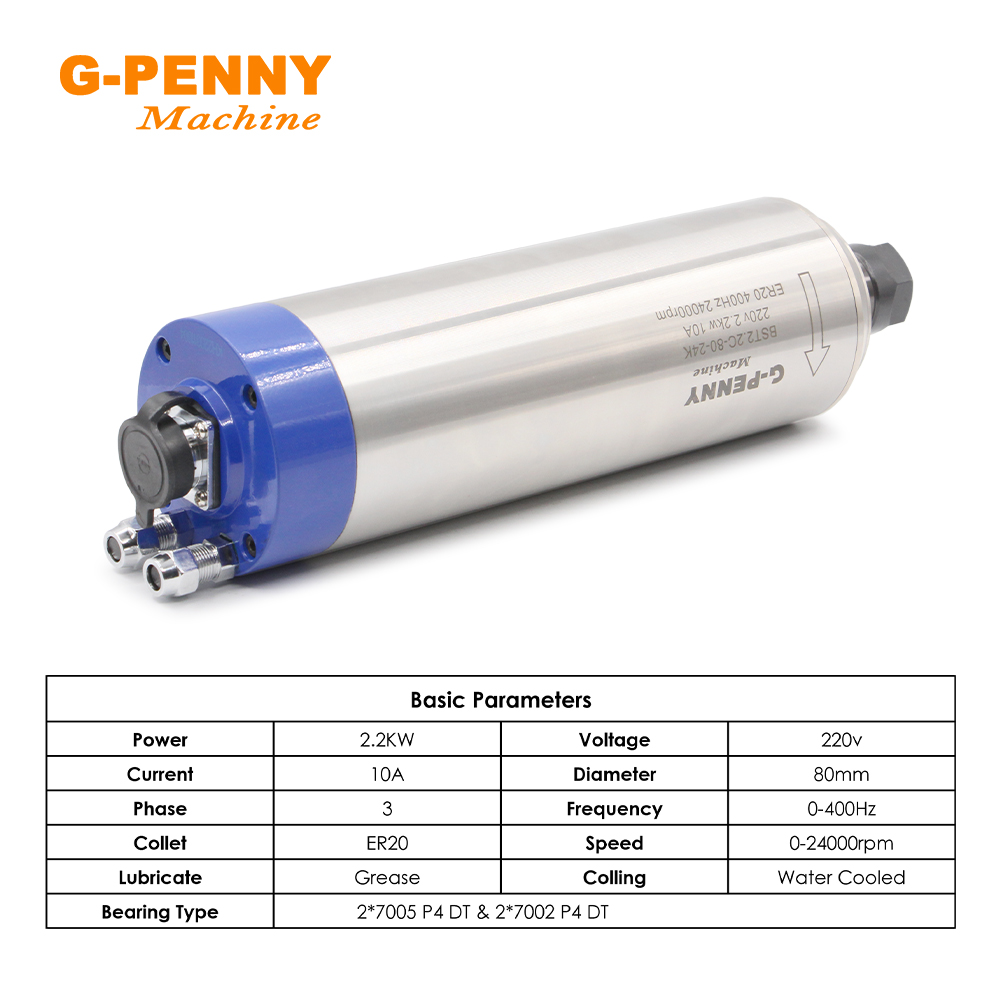 G-PENNY 2.2KW ER20 Water Coole - Water Cooled Spindle 评论和价格