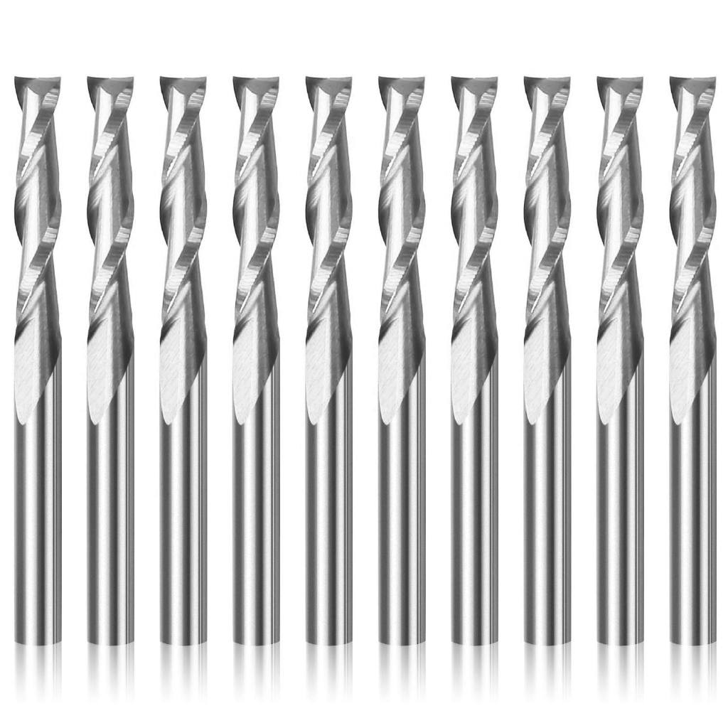 10pcs 3.175 1/8 Shank 2 Flutes - End Mill Set 评论和价格
