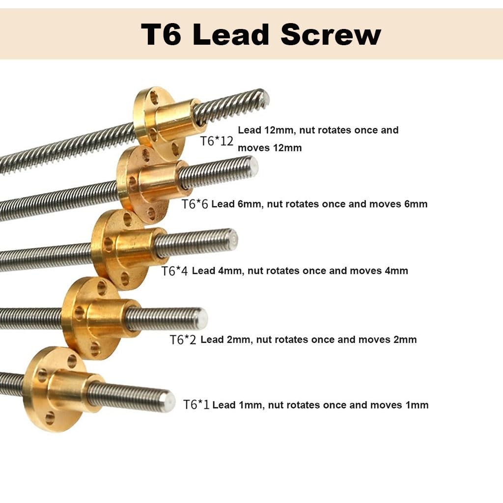 1pcs T6 lead Screw Round Flang - Lead Screw 8Mm 评论和价格