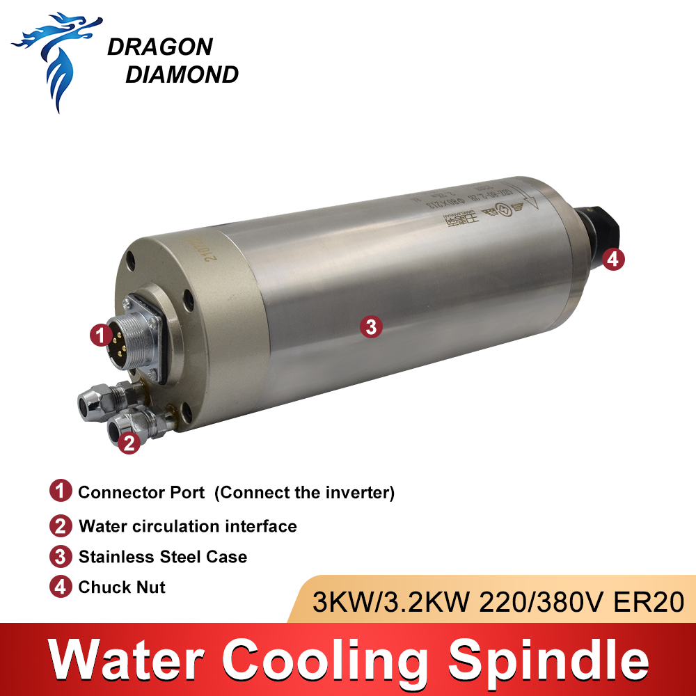 3KW Water Cooling Cooled Spind - Water Cooled Spindle 评论和价格