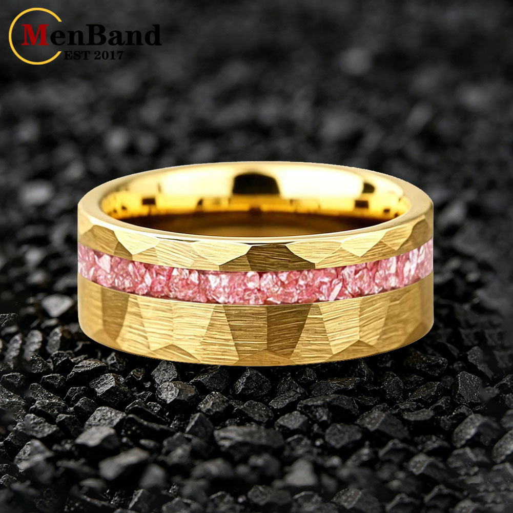 New 6/8mm Gold Hammered Weddin - Coupling 8Mm 评论和价格