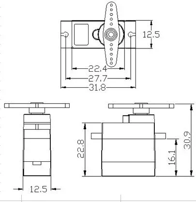 Feetech FT90MR 2kg Micro Helic - Servo 9G 评论和价格