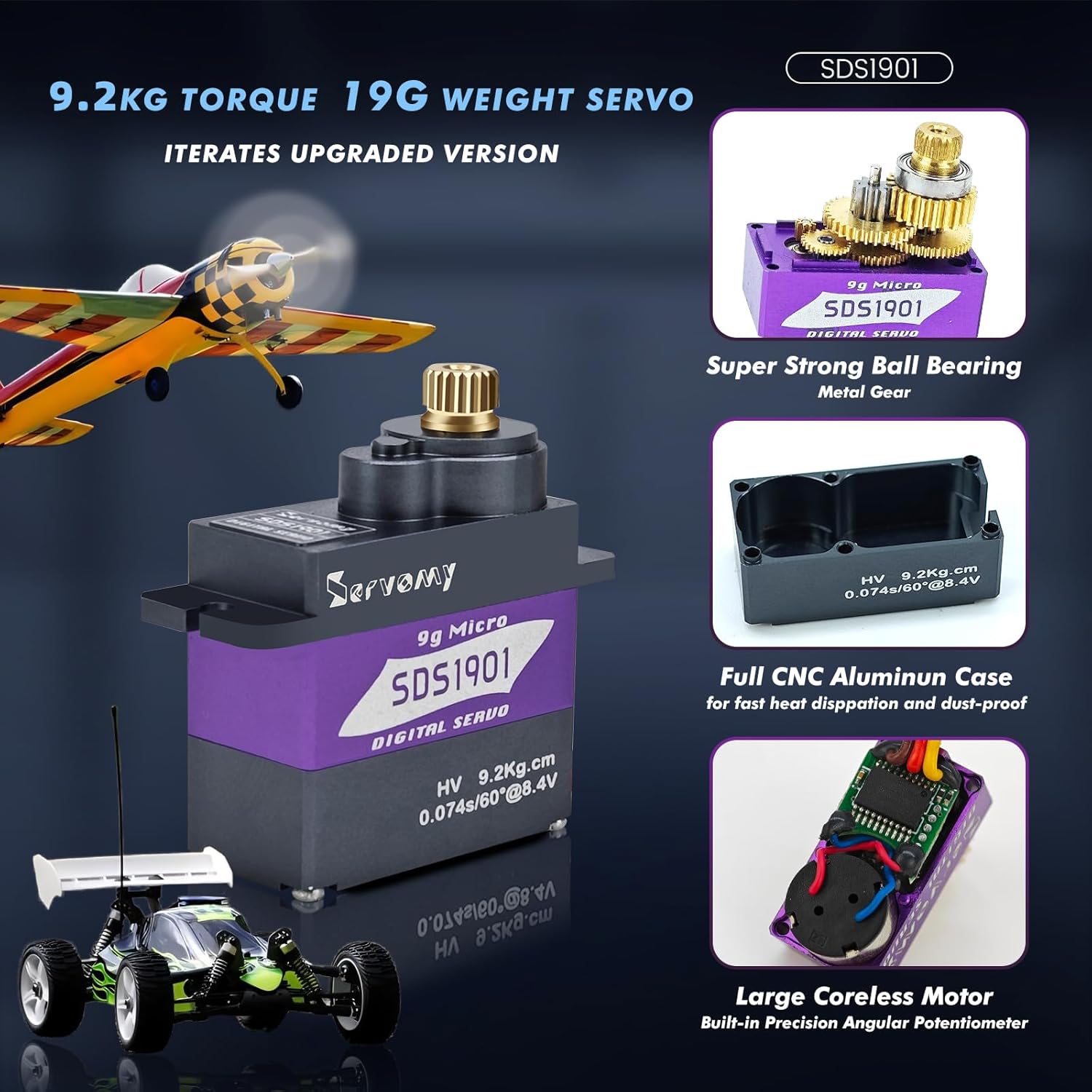 SERVOMY-SDS1901 Digital 9G Mic - Servo 9G 评论和价格