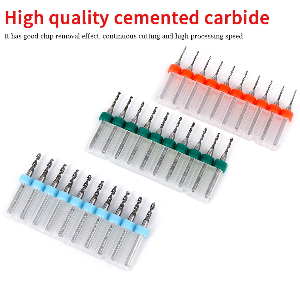 3.175mm Shank 10Pcs PCB Drill  - End Mill Set 评论和价格