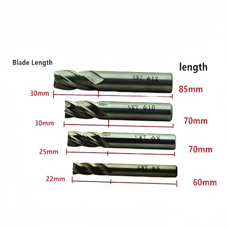 4Pcs Carbide End Mill Set HSS  - End Mill Set 评论和价格