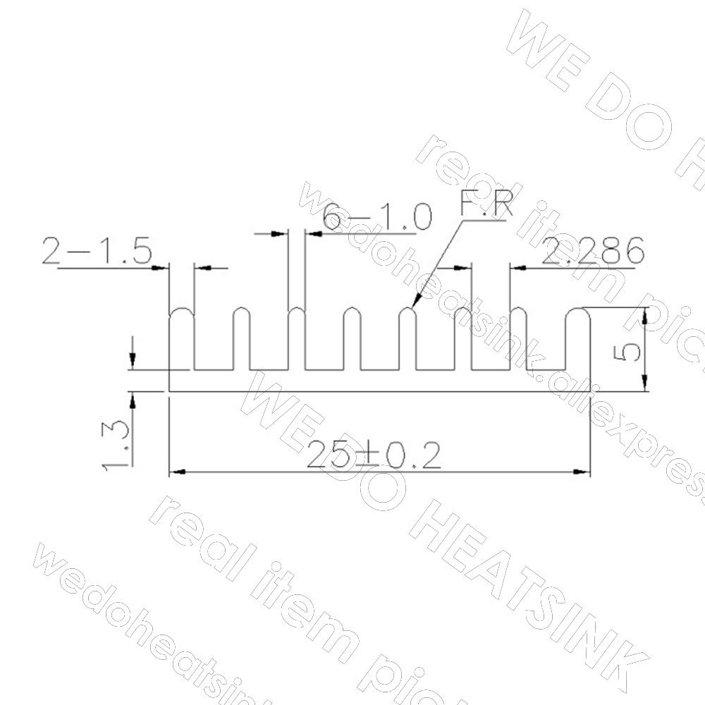WE DO HEATSINK 25x25x5mm Witho - Aluminium Extrusion 评论和价格