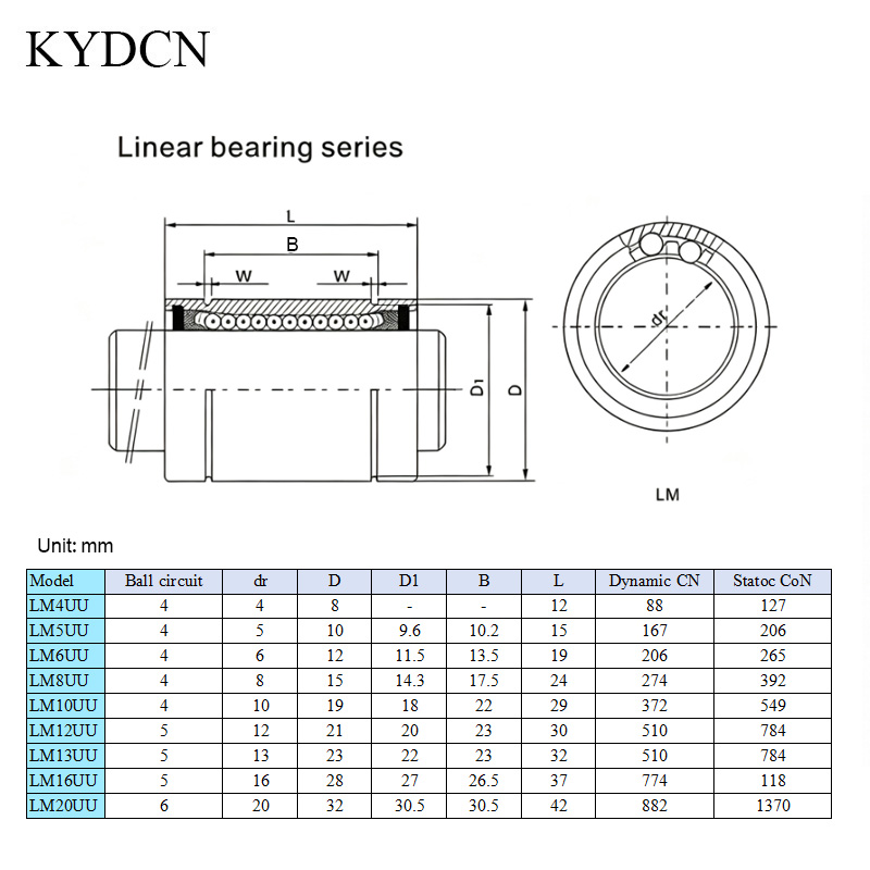 12pcs LM8UU LM3UU LM6UU LM10UU - Lm8Uu Bearing 评论和价格